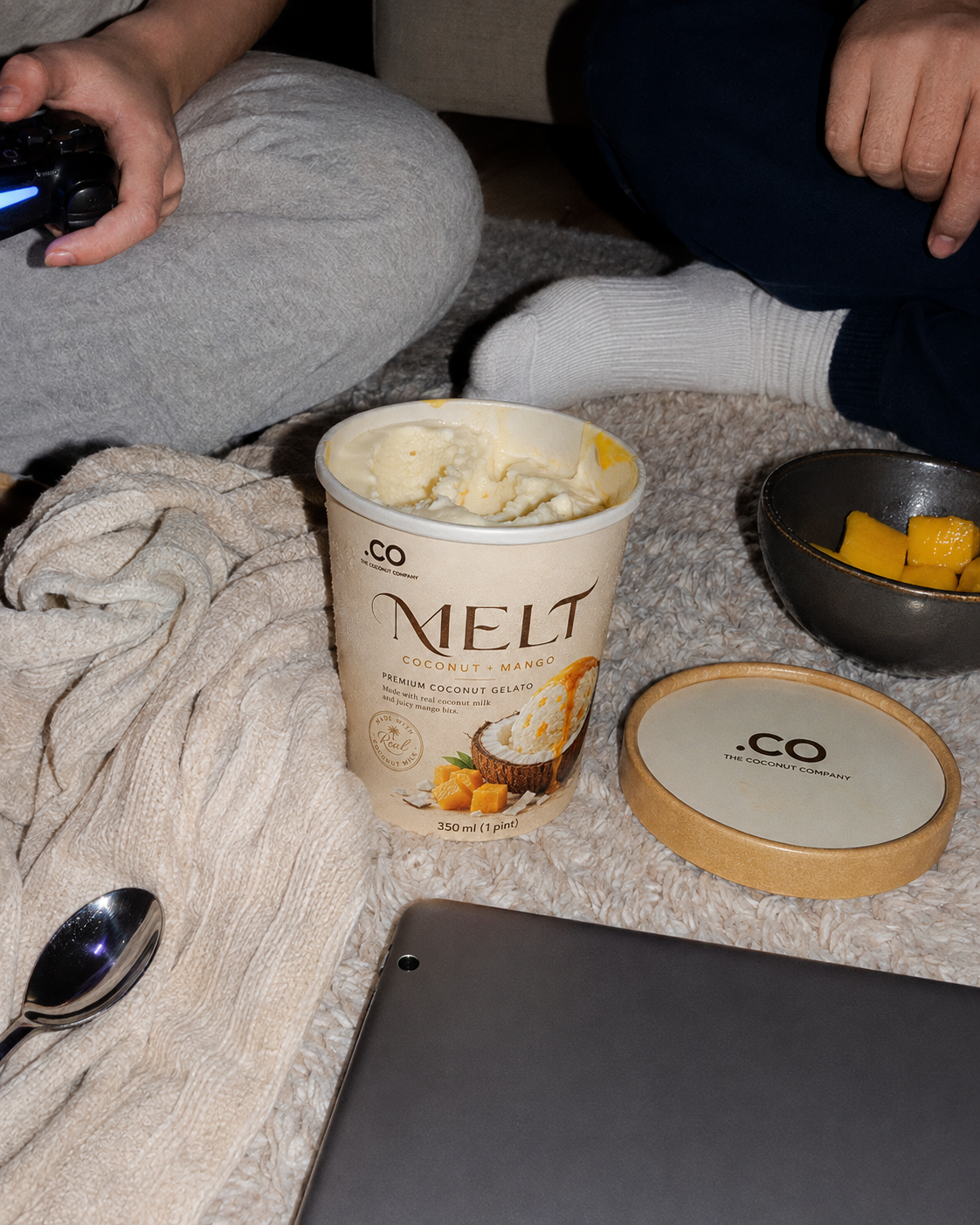 MELT coconut mango gelato shared at home